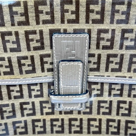 FENDI Zucca Shoulder Bag Coating Canvas And Leather